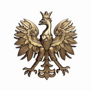 Orzeł z godła RP, Polonik 40x45cm, złoty
