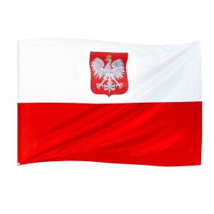 Flaga Polski Bandera 100x160 cm do stojaka - dwa oczka