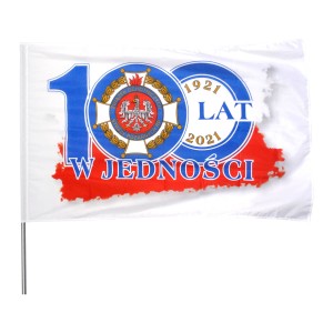 Flaga OSP - 100 LAT W JEDNOŚCI