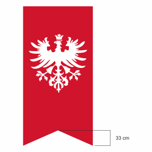 Flaga Powstanie Wielkopolskie - 150x300 - orzeł w koronie
