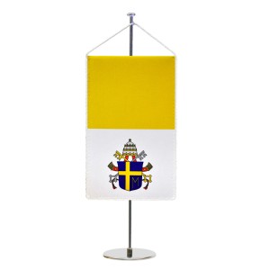 PROPORCZYK SATYNOWY HERB JANA PAWŁA II