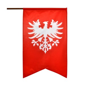 Flaga Powstanie Wielkopolskie - orzeł bez korony