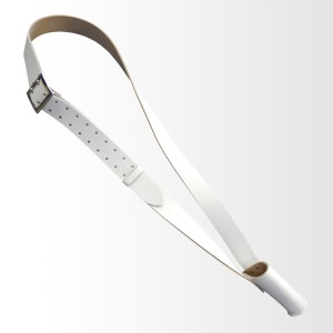 Bandolier skórzany - biały