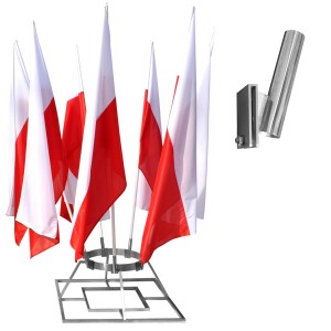 Podstawa - Kosz Flagowy Zewnętrzny "INOX" (od 4 do 16 ramion)