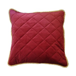 Poduszka ozdobna z bordowego aksamitu