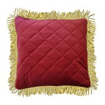 Poduszka ozdobna z bordowego aksamitu