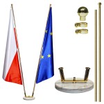 Stojak flagowy dwuramienny PRESTIGE biały