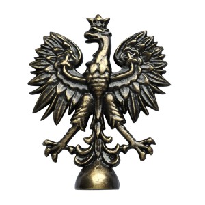 Orzeł na drzewiec sztandarowy, polonik 9x10 cm