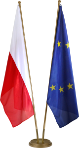 STOJAK SĄDOWY STANDARD GOLD Z FLAGAMI POLIESTROWYMI