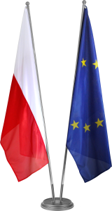 STOJAK SĄDOWY STANDARD SILVER Z FLAGAMI POLIESTROWYMI