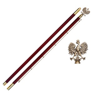 DRZEWIEC GALOWY ZE SZPILĄ - BRĄZ - GŁOWICA ORZEŁ GOLD