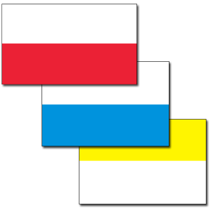 Komplet flag zszywanych 80x50 cm 
