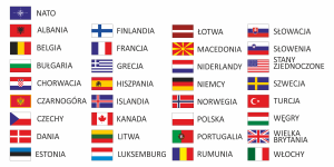 Komplet flagietek Państw NATO