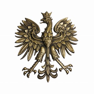 Orzeł z godła RP, Polonik 30x35cm, złoty