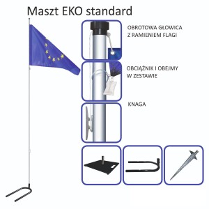 Składany maszt EKO STANDARD 6,4m lub 4,8m