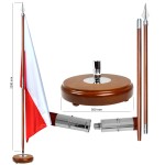 Stojak flagowy z grotem EXCLUSIVE SILVER