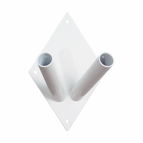 UCHWYT FLAGOWY, UCHWYT FLAGOWY ROMB, UCHWYT FLAGOWY DWURAMIENNY BIAŁY.png