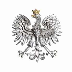 Orzeł odlew  srebrzony  30x35 cm, polonik